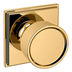 Baldwin Hardware Perilla K007 Hollywood Hills con Roseta R050 — Latón sin laca — Privacidad