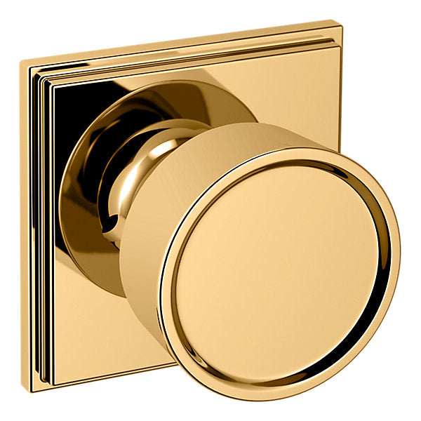 Baldwin Hardware Perilla K007 Hollywood Hills con Roseta R050 — Latón sin laca — Privacidad