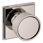 Baldwin Hardware Perilla K007 Hollywood Hills con Roseta R050 — Níquel pulido Lifetime — Dummy completo