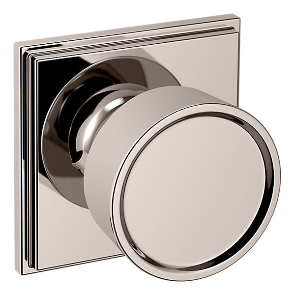 Baldwin Hardware Perilla K007 Hollywood Hills con Roseta R050 — Níquel pulido Lifetime — Privacidad