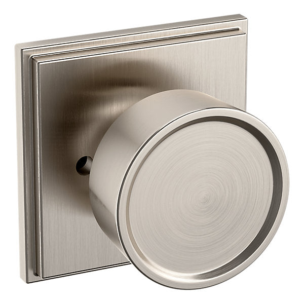 Baldwin Hardware Perilla K007 Hollywood Hills con Roseta R050 — Níquel satinado Lifetime — Privacidad
