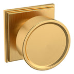 Baldwin Hardware Perilla K009 Hollywood Hills con Roseta R050 — Latón satinado Lifetime — Dummy completo