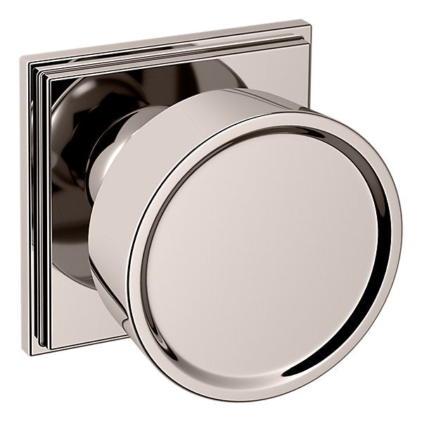 Baldwin Hardware Perilla K009 Hollywood Hills con Roseta R050 — Níquel pulido Lifetime — Privacidad