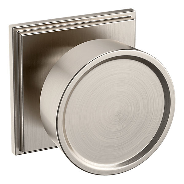 Baldwin Hardware Perilla K009 Hollywood Hills con Roseta R050 — Níquel satinado Lifetime — Privacidad