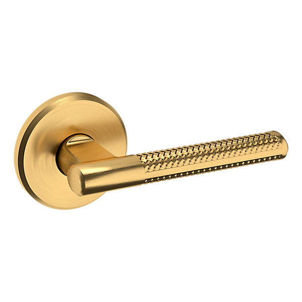 Baldwin Hardware Manija L015 con Roseta R016 — Latón satinado Lifetime — Dummy completo
