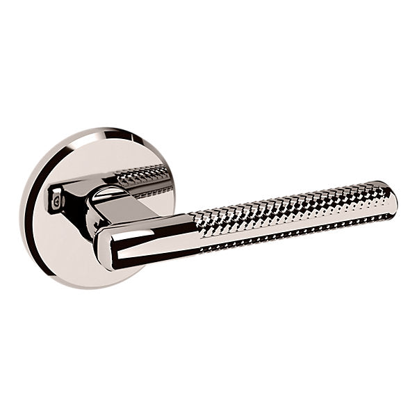 Baldwin Hardware Manija L015 con Roseta R016 — Níquel pulido Lifetime — Paso