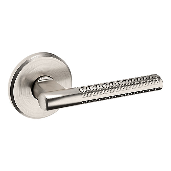 Baldwin Hardware Manija L015 con Roseta R016 — Níquel satinado Lifetime — Dummy completo