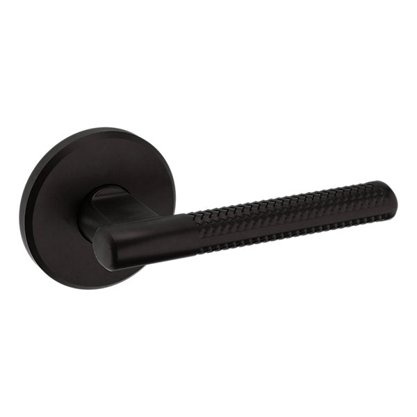 Baldwin Hardware Manija L015 con Roseta R016 — Bronce aceitado — Dummy completo