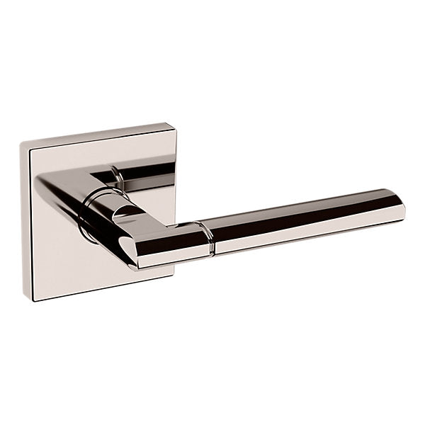 Baldwin Hardware Manija L021 con Roseta R017 — Níquel pulido Lifetime — Dummy completo