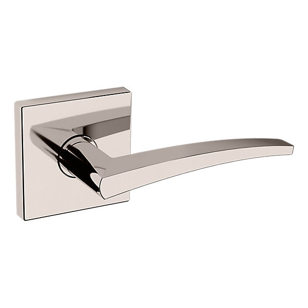 Baldwin Hardware Manija L022 con Roseta R017 — Níquel pulido Lifetime — Dummy completo