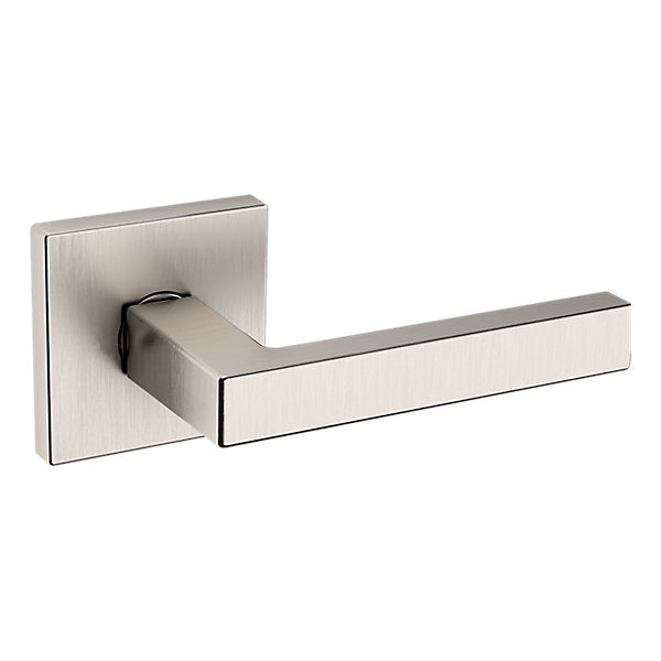Baldwin Hardware Manija L023 con Roseta R017 — Níquel satinado Lifetime — Dummy completo