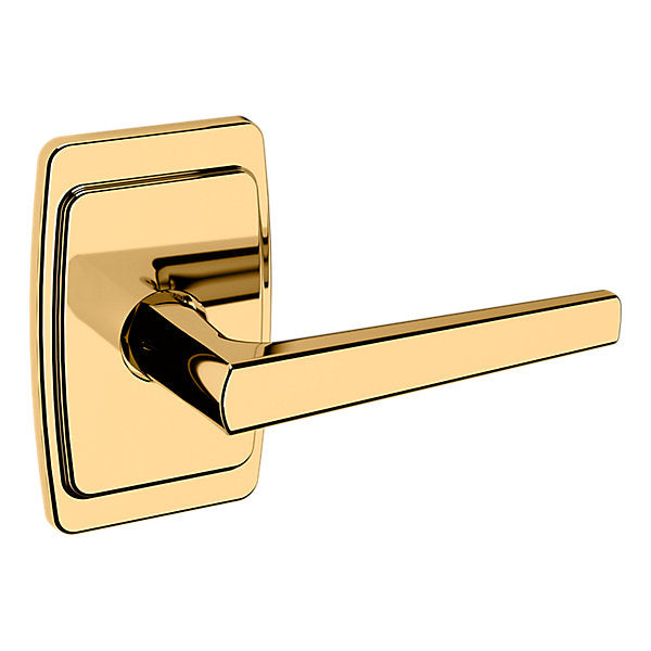 Baldwin Hardware Manija L024 con Roseta R046 — Latón sin laca — Dummy completo
