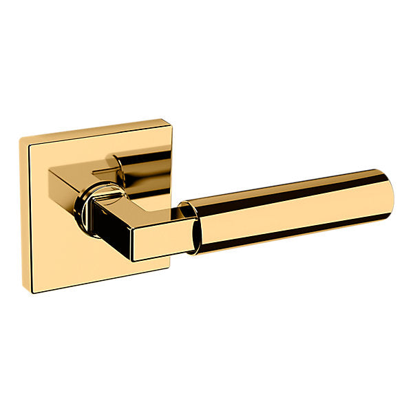 Baldwin Hardware Manija L029 Gramercy con Roseta R017 — Latón sin laca — Paso
