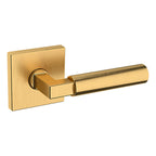 Baldwin Hardware Manija L029 Gramercy con Roseta R017 — Latón satinado Lifetime — Dummy completo