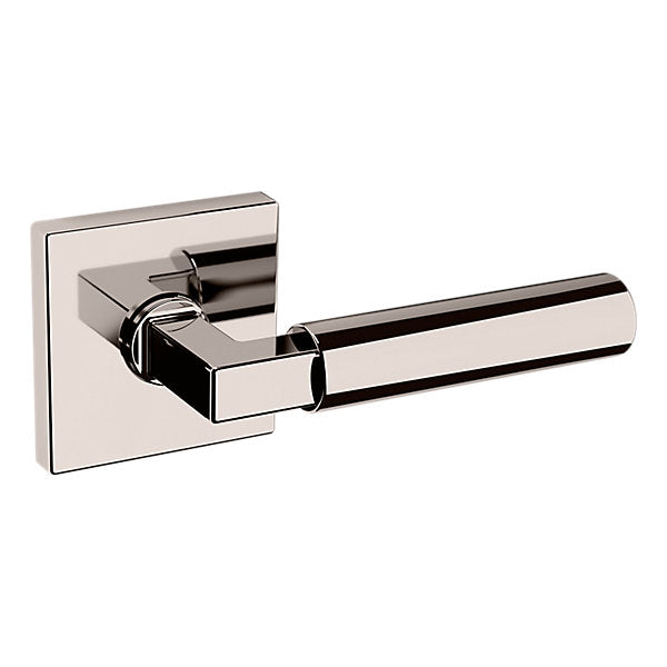 Baldwin Hardware Manija L029 Gramercy con Roseta R017 — Níquel pulido Lifetime — Dummy completo