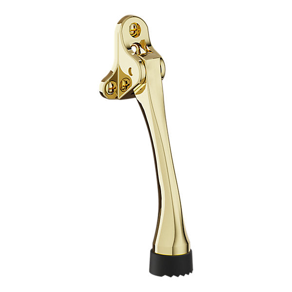 Baldwin Hardware Lever Retenedor de Puerta 4100 — Latón pulido Lifetime (PVD)