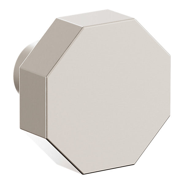 Baldwin Hardware Octagonal Facet Perilla de Gabinete 1.25" 4440 — Níquel satinado