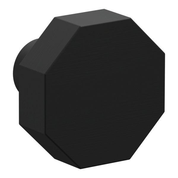 Baldwin Hardware Octagonal Facet Perilla de Gabinete 1.25" 4440 — Negro satinado