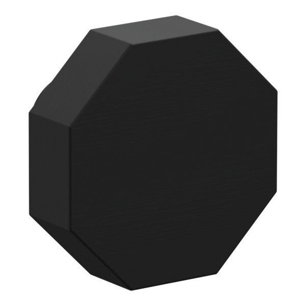 Baldwin Hardware Octagonal Facet Perilla de Gabinete 1." 4441 — Negro satinado