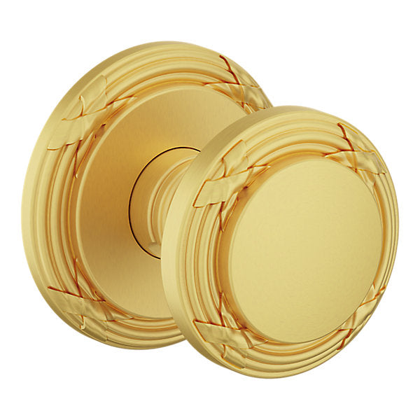 Baldwin Hardware Perilla 5013 con Roseta 5021 — Latón satinado Lifetime — Dummy completo