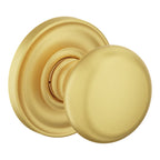 Baldwin Hardware Perilla 5015 Classic con Roseta 5048 — Latón satinado Lifetime — Dummy completo