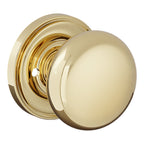Baldwin Hardware Perilla 5083 Baltimore con Roseta 5048 — Latón sin laca — Privacidad