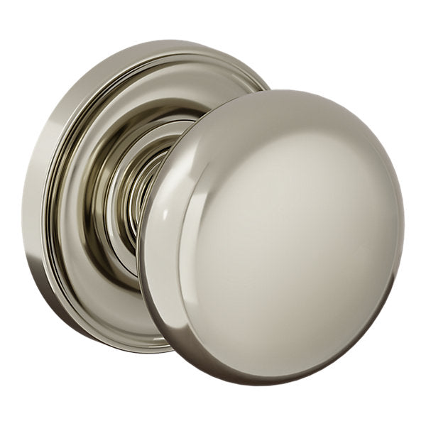 Baldwin Hardware Perilla 5083 Baltimore con Roseta 5048 — Níquel pulido Lifetime — Paso