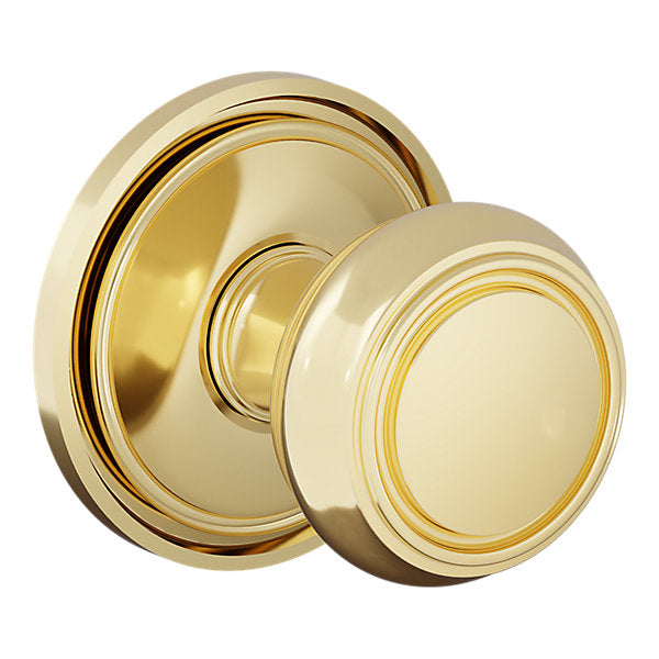 Baldwin Hardware Perilla 5087 Nashville con Roseta 5070 — Latón pulido Lifetime (PVD) — Paso