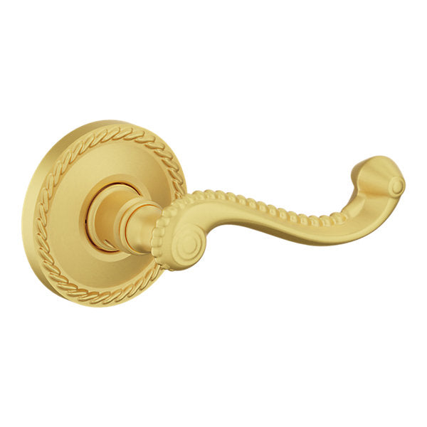Baldwin Hardware Manija 5104 con Roseta 5004 — Latón satinado Lifetime — Dummy completo