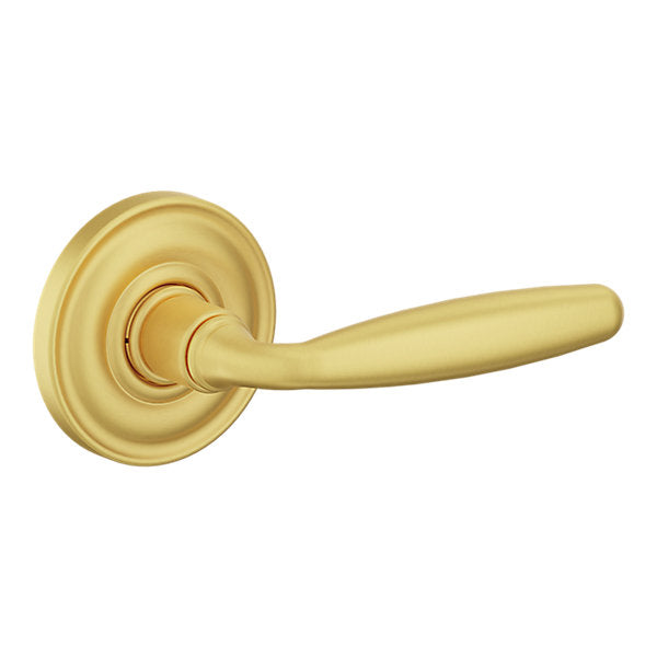 Baldwin Hardware Manija 5106 con Roseta 5048 — Latón satinado Lifetime — Dummy completo