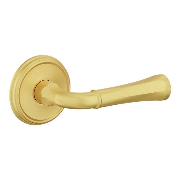 Baldwin Hardware Manija 5113 con Roseta 5078 — Latón satinado Lifetime — Dummy completo