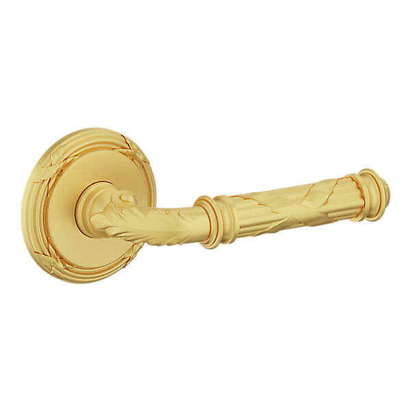 Baldwin Hardware Manija 5122 con Roseta 5022 — Latón satinado Lifetime — Dummy completo