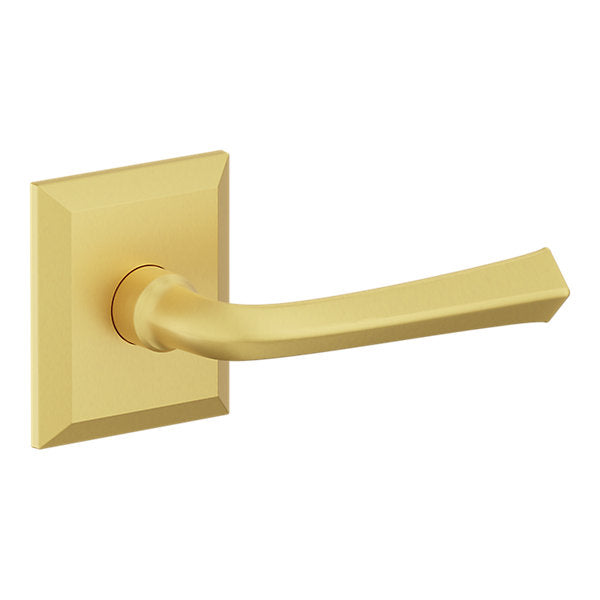 Baldwin Hardware Manija 5141 con Roseta R033 — Latón satinado Lifetime — Dummy completo