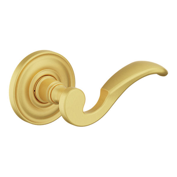 Baldwin Hardware Manija 5152 con Roseta 5017 — Latón satinado Lifetime — Dummy completo