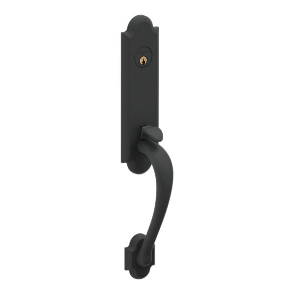 Baldwin Hardware Juego de Entrada 6402 Boulder — Negro satinado