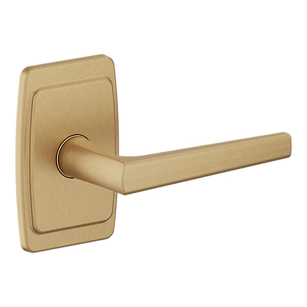Baldwin Hardware Manija L024 con Roseta R046 — Latón vintage — Dummy completo