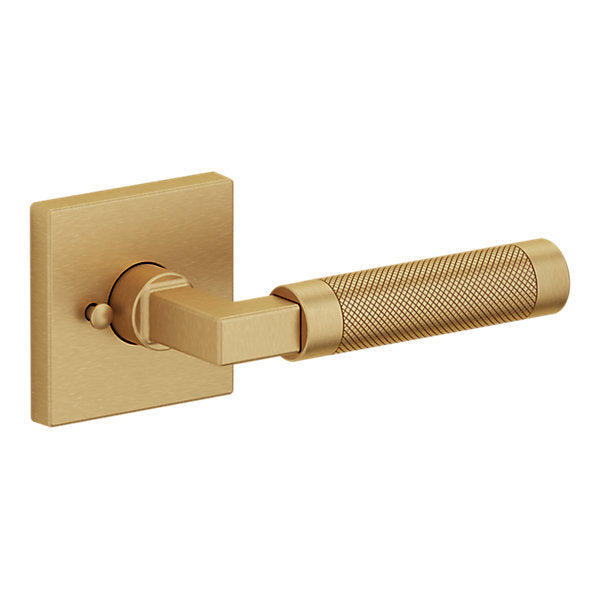 Baldwin Hardware Manija L030 Knurled Gramercy con Roseta R017 — Latón vintage — Privacidad