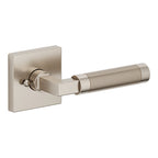 Baldwin Hardware Manija L030 Knurled Gramercy con Roseta R017 — Níquel satinado Lifetime — Privacidad