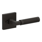 Baldwin Hardware Manija L030 Knurled Gramercy con Roseta R017 — Bronce aceitado — Privacidad