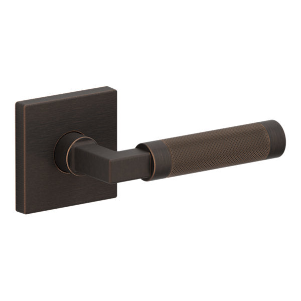 Baldwin Hardware Manija L030 Knurled Gramercy con Roseta R017 — Bronce veneciano — Paso