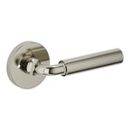 Baldwin Hardware Manija L031 Curved Gramercy con Roseta 5046 — Níquel pulido Lifetime — Privacidad