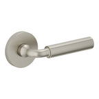 Baldwin Hardware Manija L031 Curved Gramercy con Roseta 5046 — Níquel satinado Lifetime — Paso