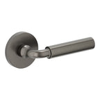 Baldwin Hardware Manija L031 Curved Gramercy con Roseta 5046 — Níquel grafito Lifetime — Paso