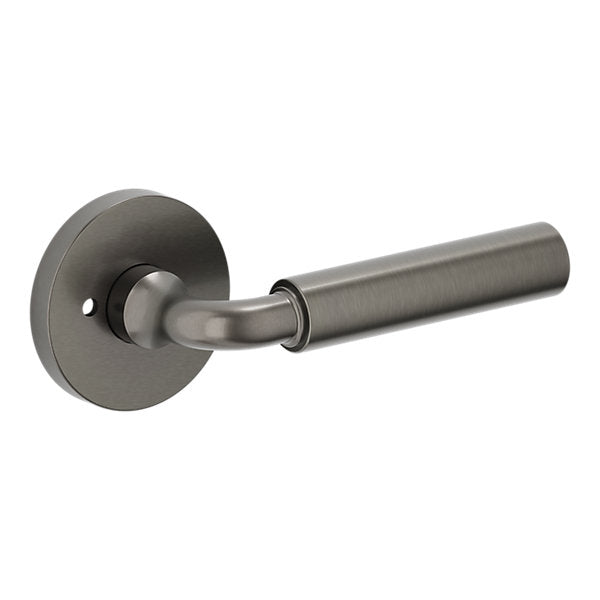 Baldwin Hardware Manija L031 Curved Gramercy con Roseta 5046 — Níquel grafito Lifetime — Privacidad