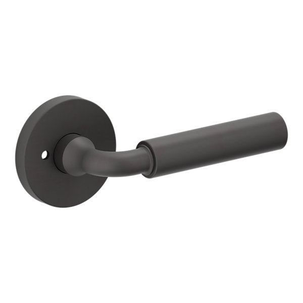 Baldwin Hardware Manija L031 Curved Gramercy con Roseta 5046 — Bronce aceitado — Privacidad