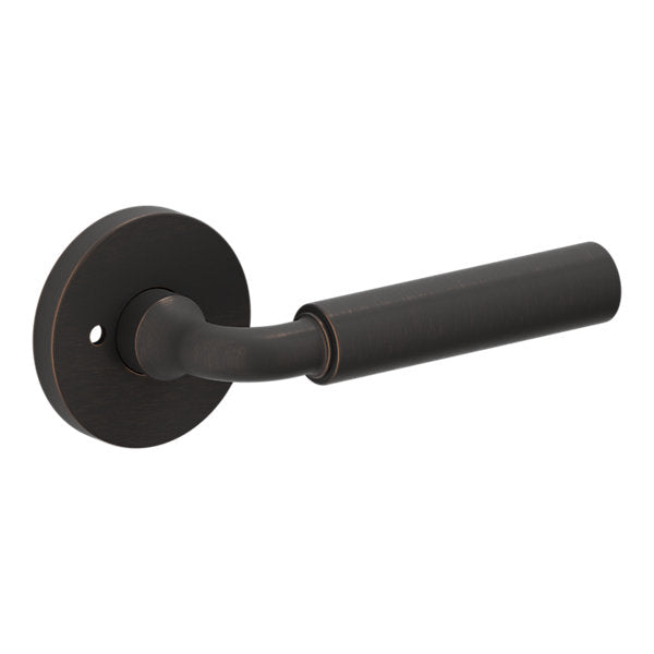 Baldwin Hardware Manija L031 Curved Gramercy con Roseta 5046 — Bronce veneciano — Privacidad