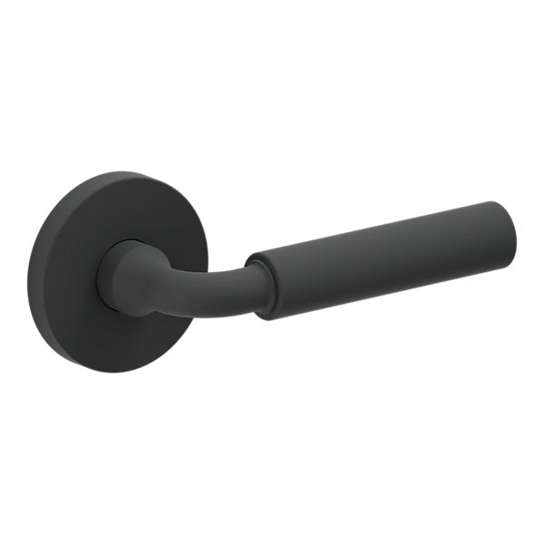 Baldwin Hardware Manija L031 Curved Gramercy con Roseta 5046 — Negro satinado — Paso