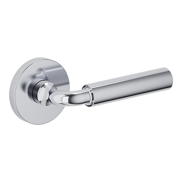 Baldwin Hardware Manija L031 Curved Gramercy con Roseta 5046 — Cromo pulido — Paso