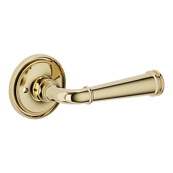 Baldwin Hardware Manija L033 Briarcrest con Roseta 5070 — Latón sin laca — Privacidad