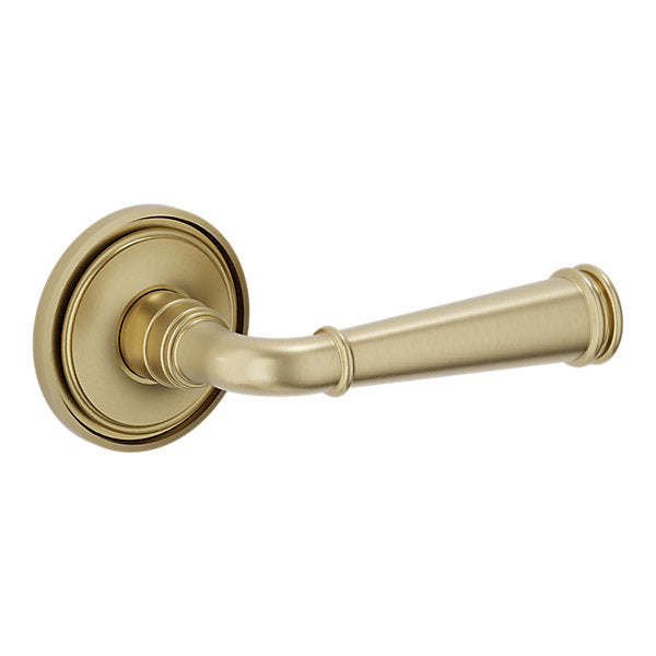 Baldwin Hardware Manija L033 Briarcrest con Roseta 5070 — Latón satinado Lifetime — Paso